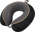 Travelsafe nekkussen de luxe - memory foam - zwart grijs-0
