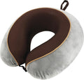 Travelsafe nekkussen de luxe - memory foam - grijs bruin-0