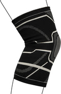 Avento knie compressie bandage - zwart/zilvergrijs - l/xl-0
