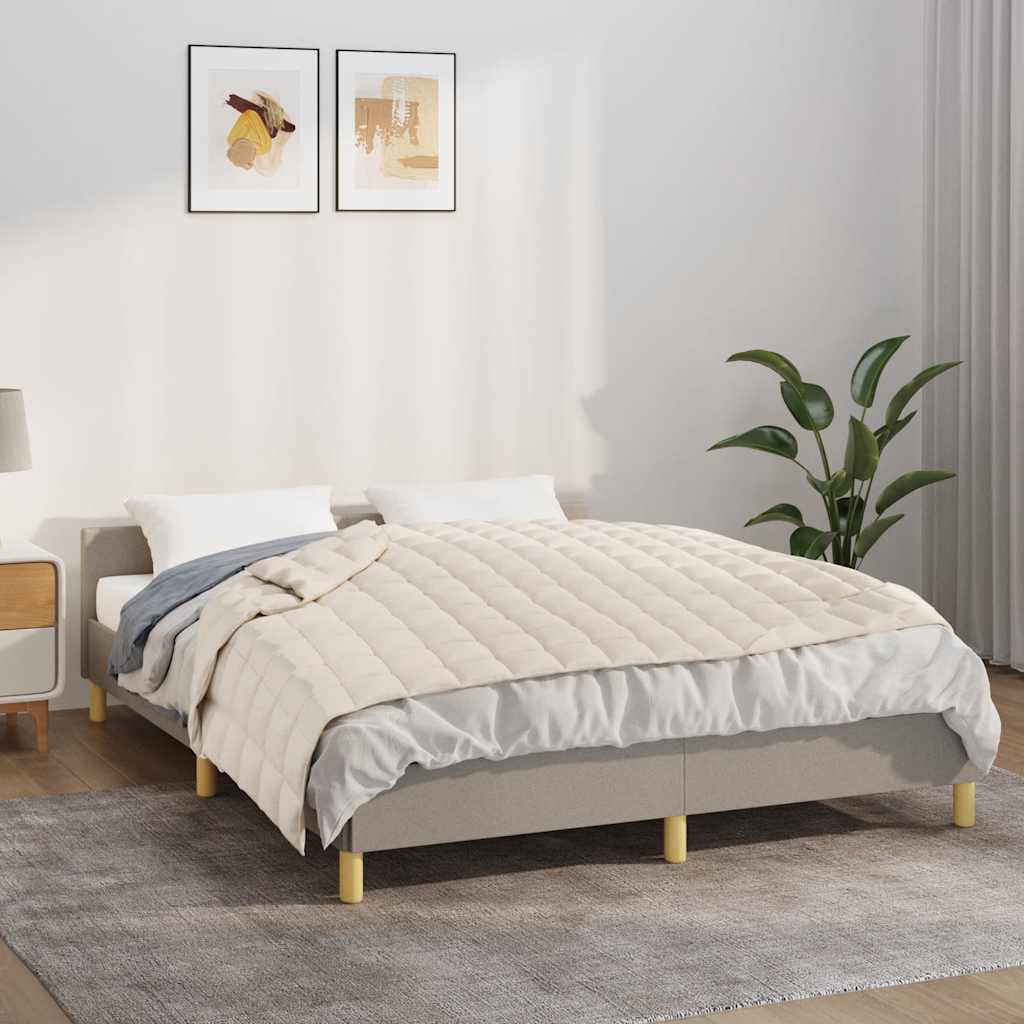 Vidaxl weighted blanket 120x180 cm 5 kg fabric light cream
