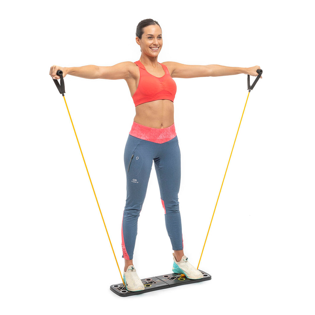 Push-Up Board with Resistance Bands and Exercise Guide Pulsher InnovaGoods