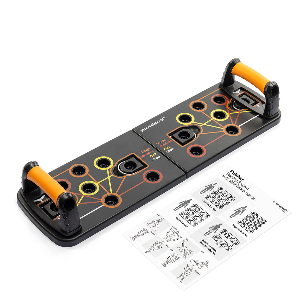 Push-Up Board with Resistance Bands and Exercise Guide Pulsher InnovaGoods