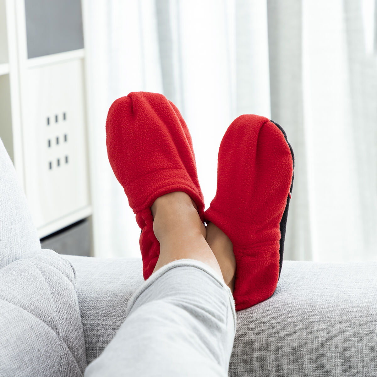 Microwavable Heated Slippers InnovaGoods Red-7