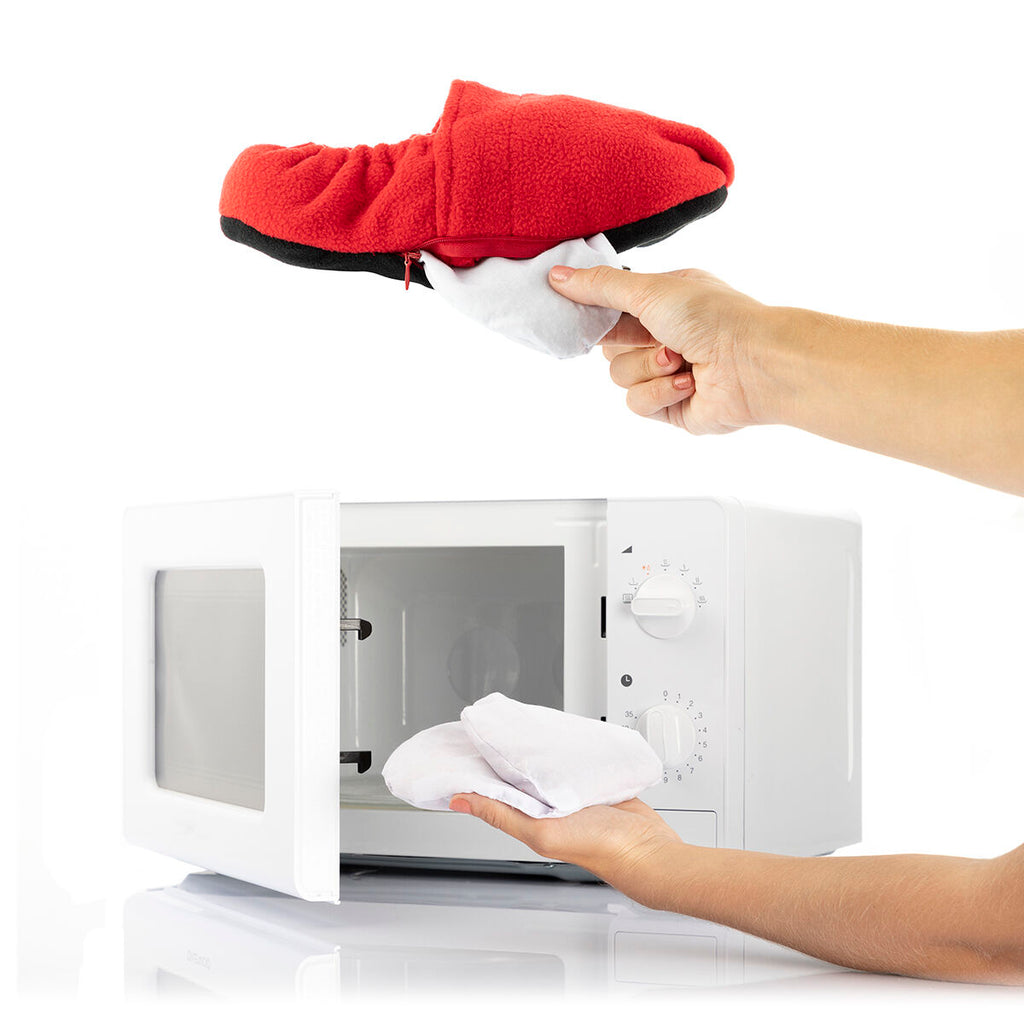 Microwavable Heated Slippers InnovaGoods Red-4