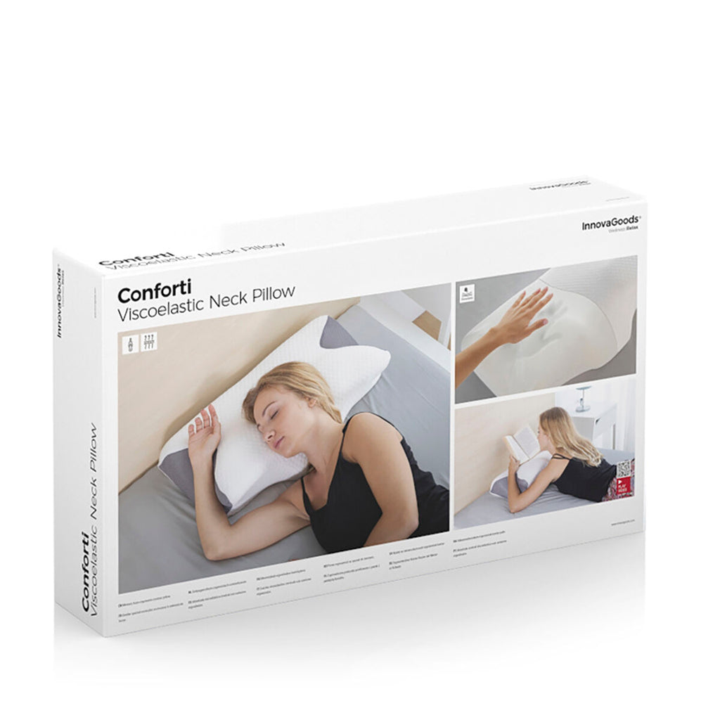 Viscoelastic Neck Pillow with Ergonomic Contours Conforti InnovaGoods-1