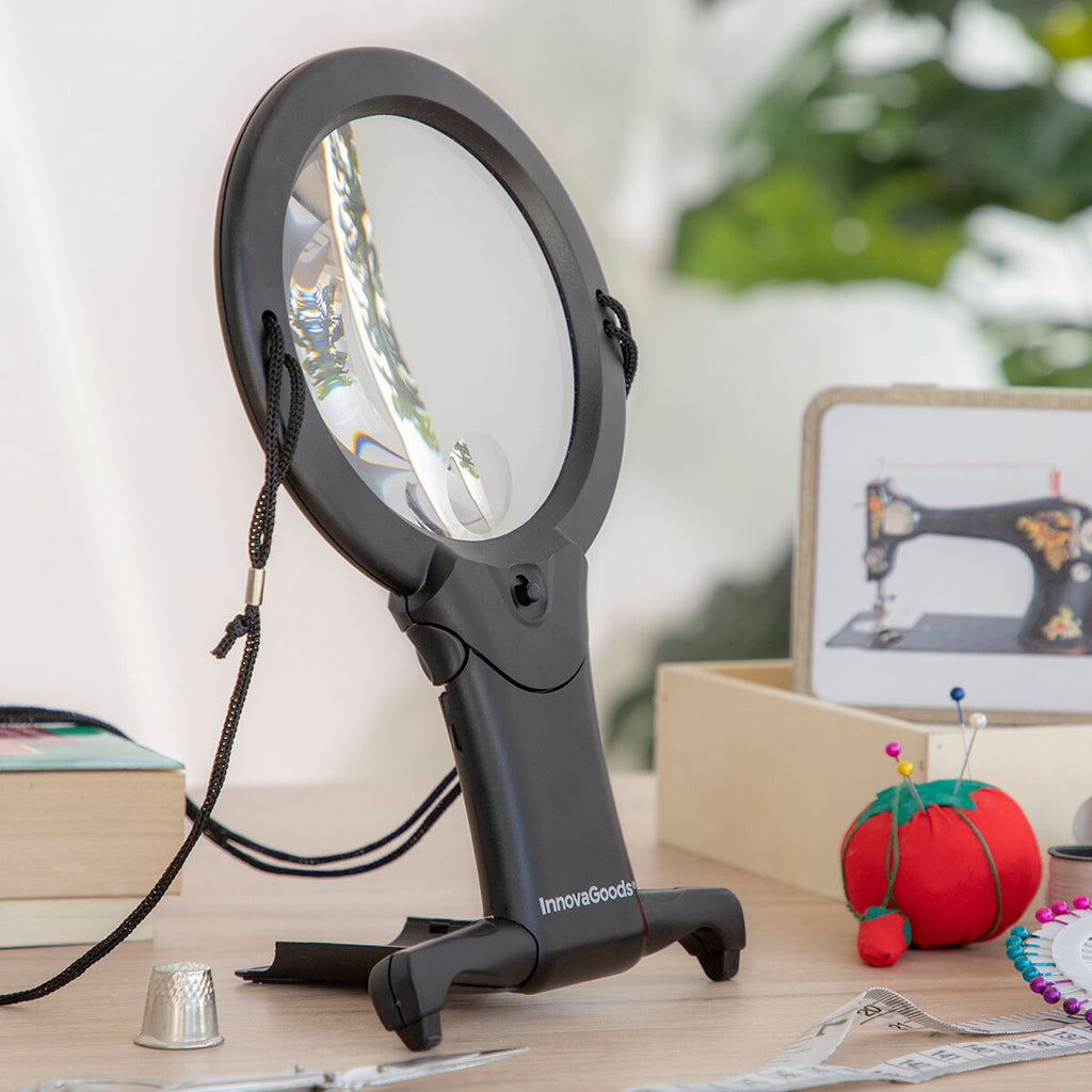 Hands-Free Magnifying Glass with LED light Zooled InnovaGoods-10
