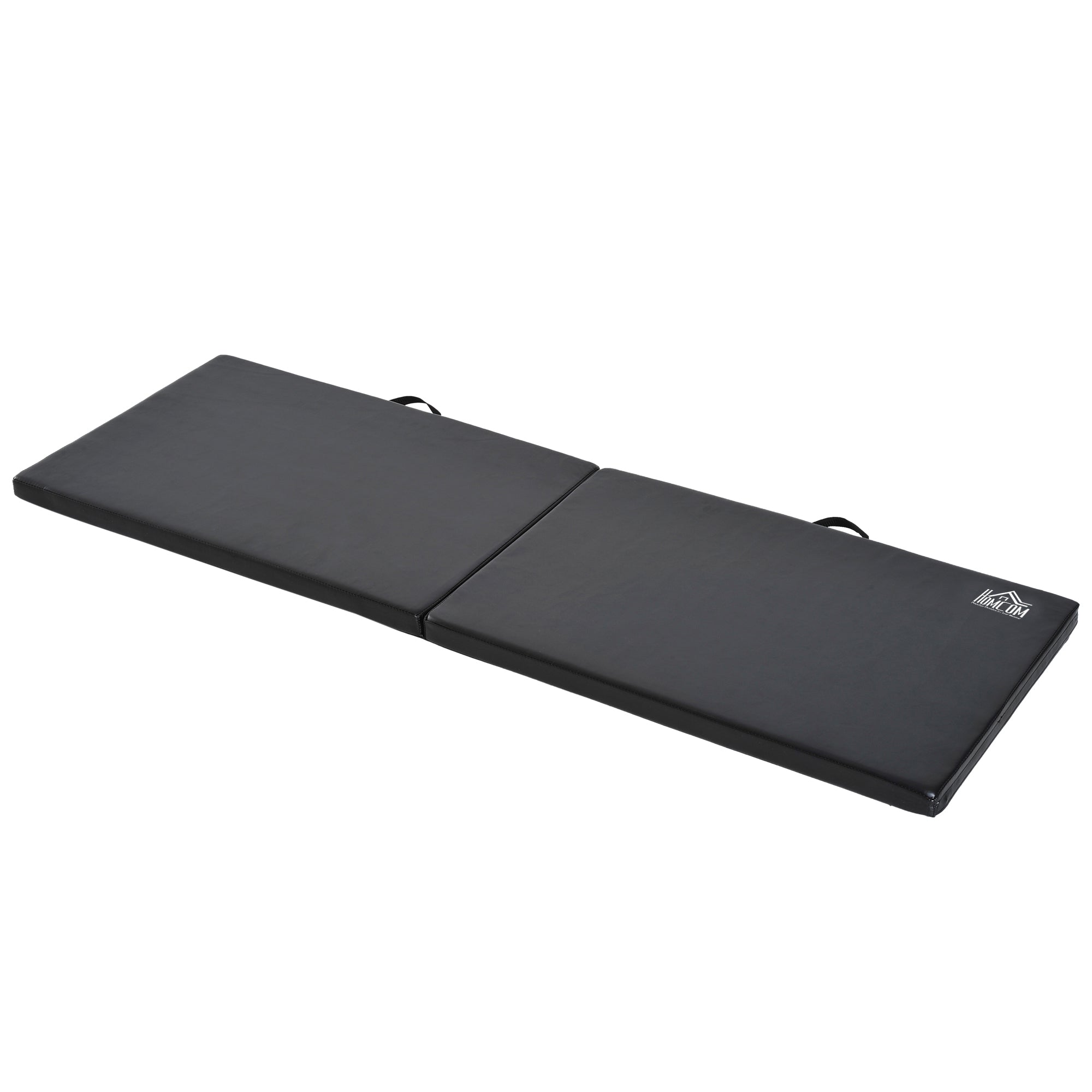 Tapis de gymnastique yoga pilates fitness pliable portable grand confort 180L x 60l x 5H cm revêtement synthétique noir