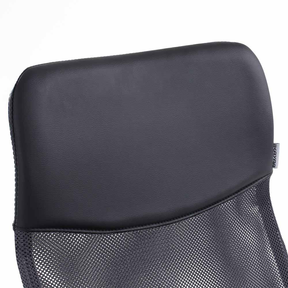 Ergonomic office chair with raised back - black-3