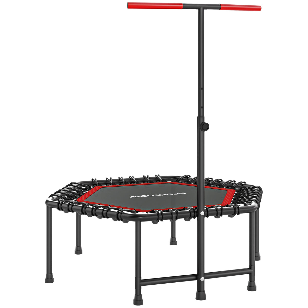 Fitness-trampoliini tukikahvalla, 114 cm, punainen