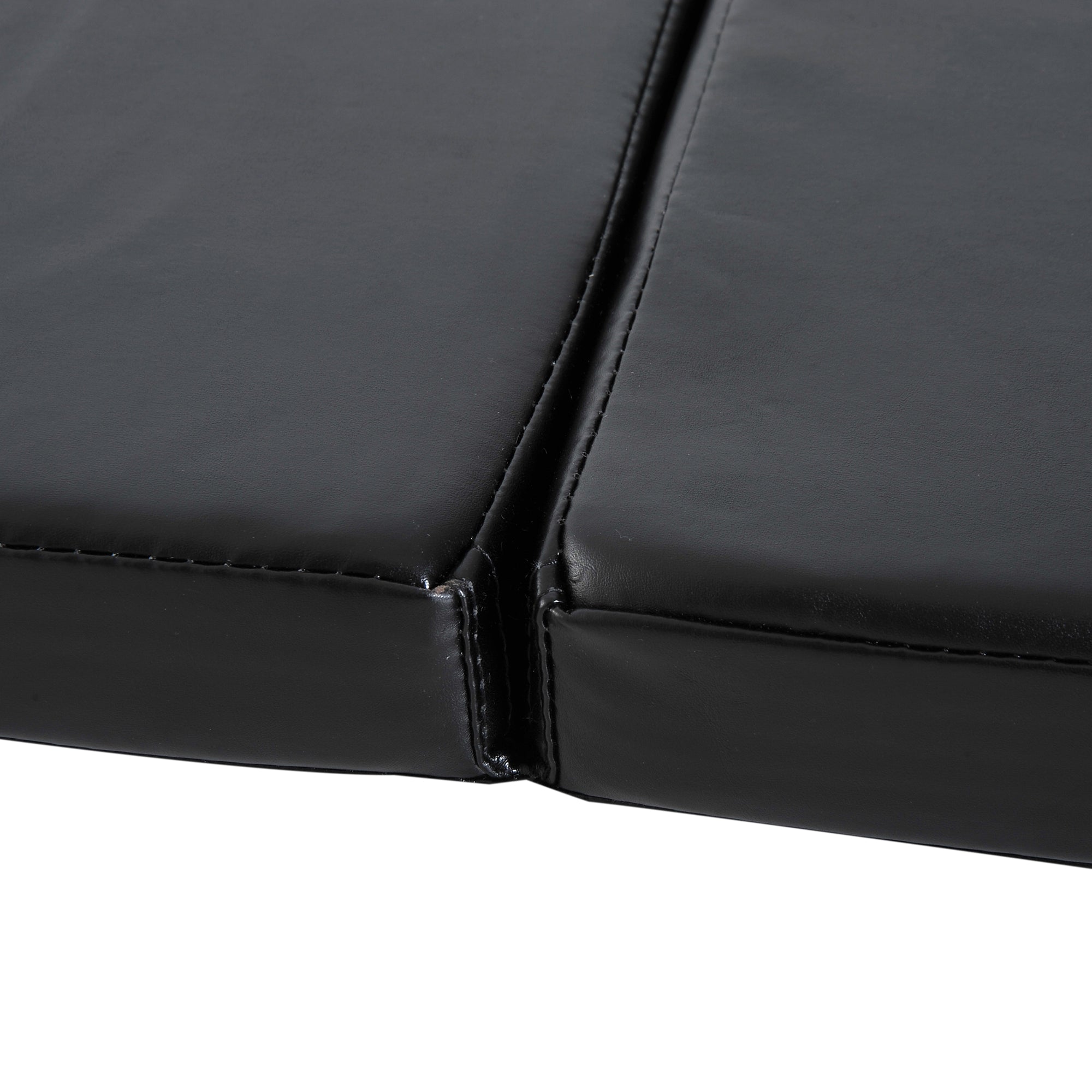 Tapis de gymnastique yoga pilates fitness pliable portable grand confort 180L x 60l x 5H cm revêtement synthétique noir